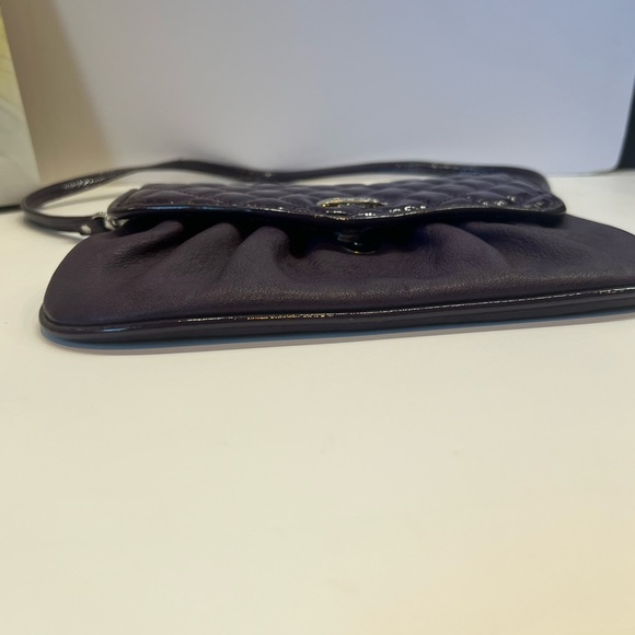 Grace Adele Quilted Purple Clutch - Picture 5 of 13